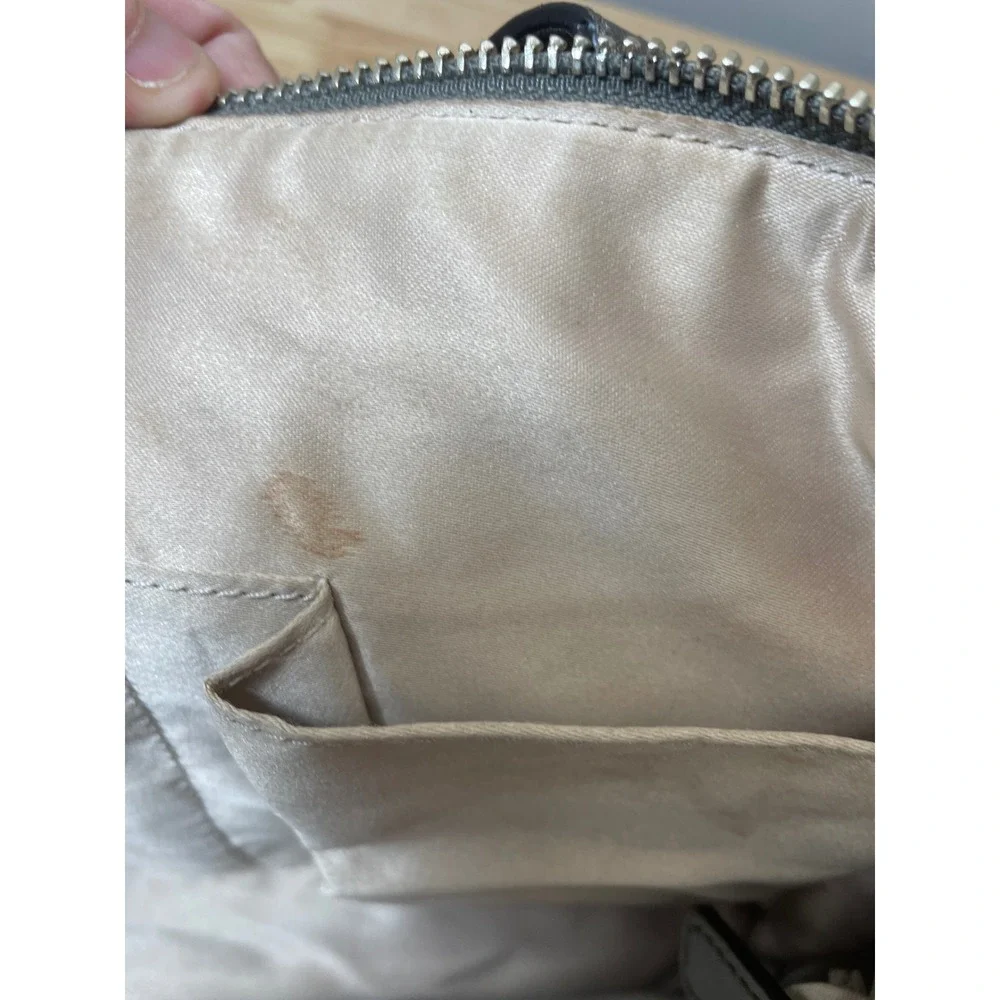 Coach Signature Snakeskin Print Satchel Bag Pewter Accents Shoulder‎ Bag